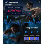 Military Smart Watches for Men: 600mAh Battery, 1.43" AMOLED Screen, Heart Rate Monitor, 110+ Sports Modes