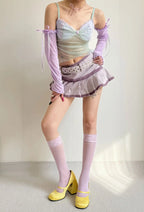 Sheer Lace Knee High Socks for Women, Y2K Coquette Kawaii Mesh Long Tube Socks, Breathable Stretchy Hosiery, 10 Colors to Choose.