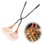 Leaf Grabber Rake with Long Handle, Metal Leaves Rakes, Lightweight Leaf and Grass Picker Upper, Leaf Collector for Lawn and Ya