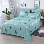 3pcs/Set Home Textile Bed Sheet Set with Pillowcases Cotton Material Lovers Room Bedding Room Flat Sheet