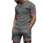 Hot Selling Men's Athletic Outfit Breathable Short Sleeve Tee & Sweatpants Set Casual Sports Suit for Workout Daily Wear