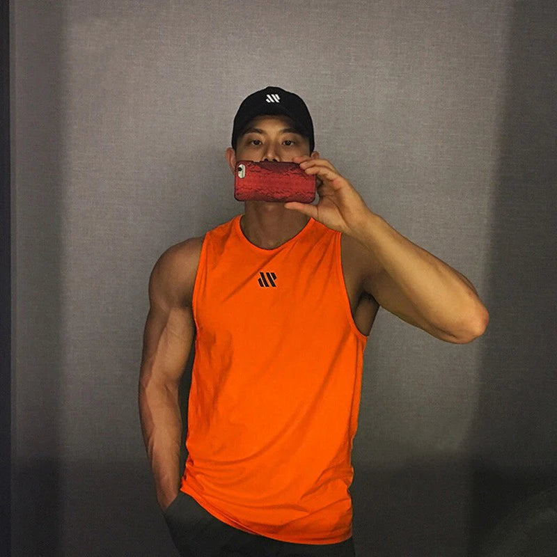 Gitf Men Bodybuilding Tank Tops Gym Workout Fitness Sleeveless Shirt Running Clothing Stringer Singlet Summer Casual Vest