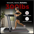 Portable Folding Electric Treadmill - LCD Display, 6.2mph Adjustable Speed
