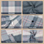 Wearable Blanket Compact Pillow 2-in-1, Lap Blanket Poncho with Button Plaid Throw Cushion for Home Office Sofa
