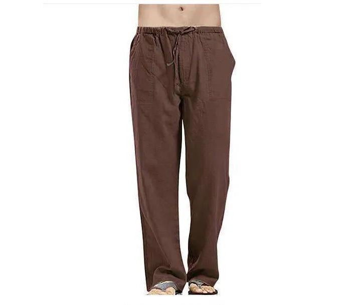 Wide Pants Spring Men's Korean Fashion Sports Streetwear Linen Oversize Trousers Yoga Pants Sweatpants Casual Daily Wear
