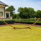 4-Ply Cypress Hammock with Stand, Southern Cypress Wood, Rust-Resistant Hardware, Handcrafted, 450 lbs Weight Capacity