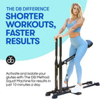 Durable Steel Squat Machine in Black for Home Gym: Low - impact Lower Body Workouts, Easy Setup and Foldable