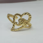 Duoying Custom Initial Rings Personality Hip-Hop Ring Heart Rings Letter Ring Heart Shape Gifts For Mom Gift