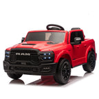 24V 160W Kids Ride on Electric Truck with Parent Remote Control Suspension LED Lights Bluetooth Music Storage Red Tan Cars