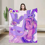 A-Amazing D-Digital Anime Circus Cozy Super Soft Flannel Blanket, Funny Game Theme Warm Throw Blanket For Living Room,Home Decor