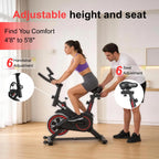 RELIFE Exercise Bike Stationary for Home Indoor,Cycling Bike with Silent Belt Drive for Home Cardio,Brake Pad