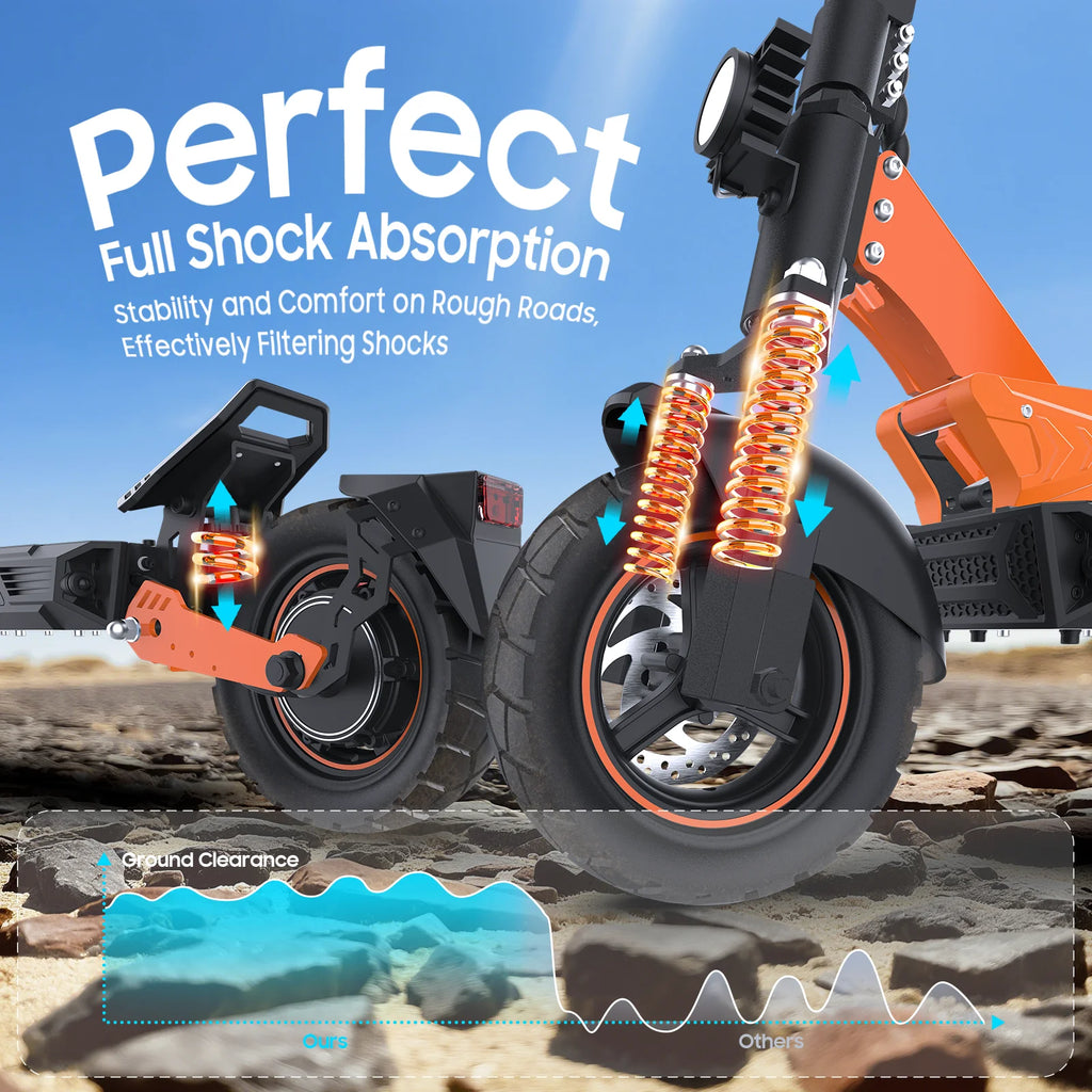 Electric Scooter TOFUN TF3S 1000W with APP Speed Maxi 28MPH Autonomy 35-45km 48V13Ah Tires 10 Inch 4 Modes Foldable