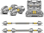 Home Gym Fitness Workout, Steel Dumbbell Set, 3 in 1, 44/66/88 LBS