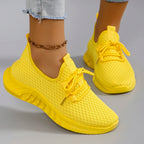Women's Breathable Mesh Flat Shoes Casual Sports Sneakers Summer Walking Shoes Clearance Free Shipping