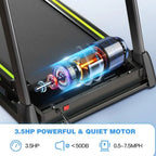 Compact 4% Incline Walking Pad Treadmill - 3.5HP, Portable, Quiet, Under Desk, Home/Office Use, Smart APP, LED Display