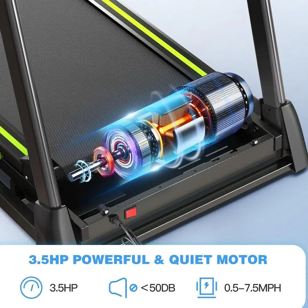 Compact 4% Incline Walking Pad Treadmill - 3.5HP, Portable, Quiet, Under Desk, Home/Office Use, Smart APP, LED Display
