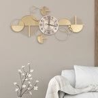 Large Luxury Gold Wall Clock Nordic Style Metal Clocks Home Living Room Decor