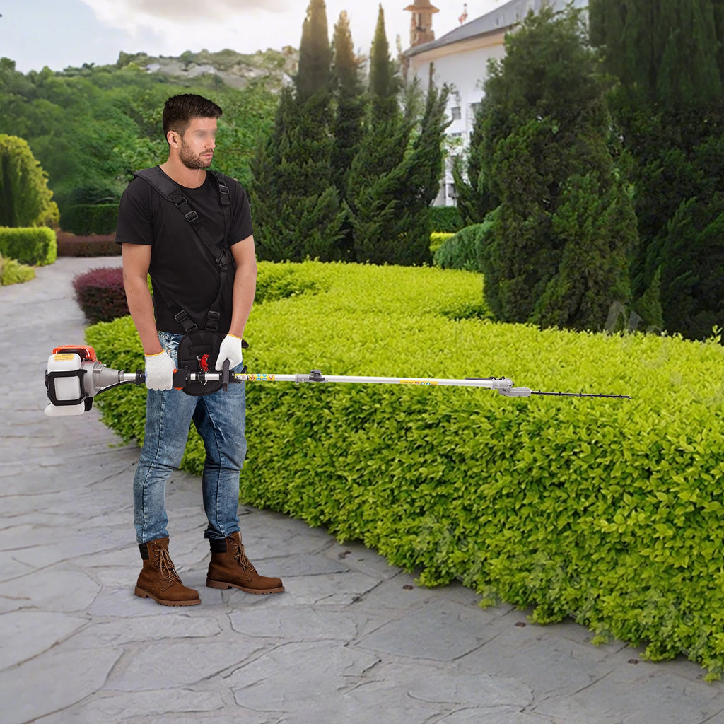 Multi-Functional Trimming Tool+52cc Displacement, Gas Hedge Trimmer+1.7KW Power, 5-in-1 Trimming Tool+6500-8500RPM Speed, For Gardens Fences Porches Paths Weeds Shrubs Maintenance, Gardening Enthusiasts Professional Landscape
