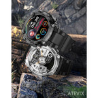 Bluetooth Smartwatch and Earbuds, Fitness Tracker for Men with Call Features, Military Grade for Sports