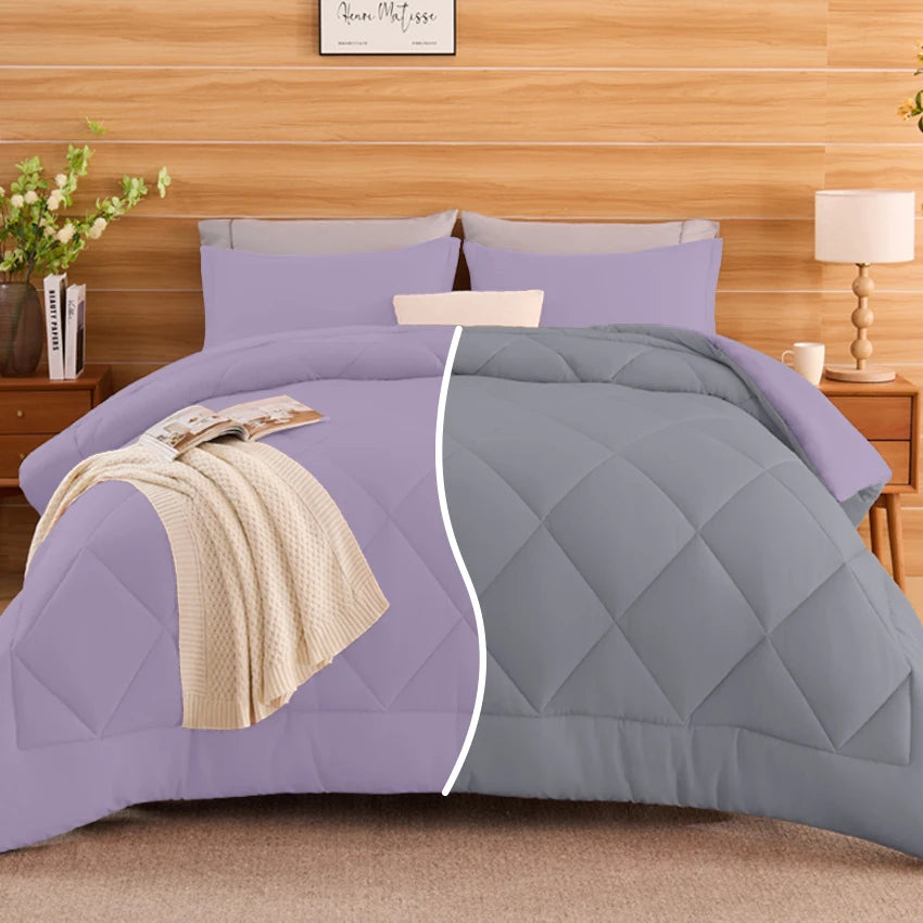 King Size Cooling Comforter Set - 2/3 Piece All-Season Bedding Set, Soft Breathable Lightweight Bedding with 1 Comforter and 1 or 2 Matching Pillow Shams, Easy Care, Ideal Holiday Gift