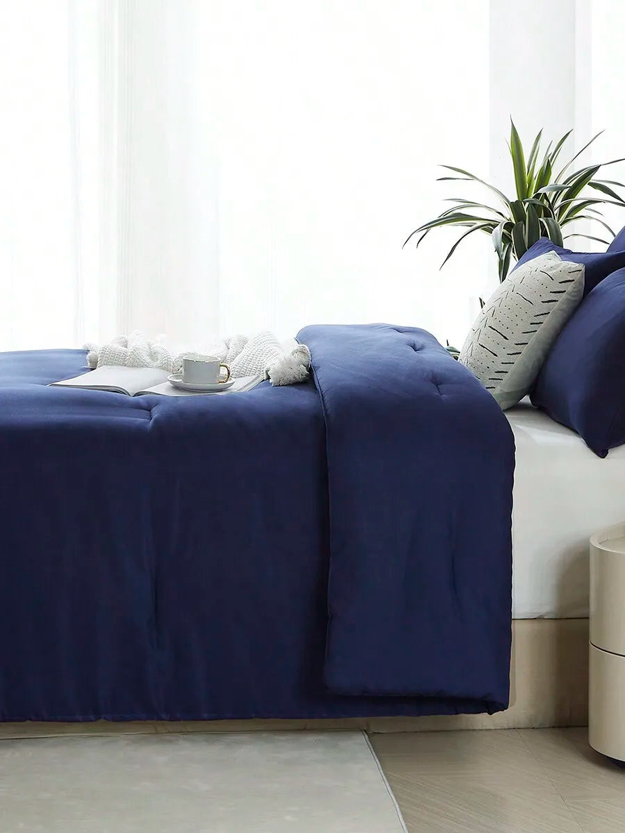 2/3-PCS Bed Comforter Sets Queen, Super Soft, Breathable, Fluffy Summer Bedding Set For All Seasons - Includes 1 Comforter And 1