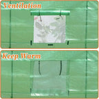 Extra Large Walk-In Outdoor Garden Greenhouse Replacement Cover (24.6ft x 10ft x 7ft)