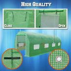20' x 10' x 7' Greenhouse Cover for Outdoor Hot Garden House with Support Arches for Climbing Plants and Vegetables