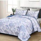 3 Pieces  Yellow Flower Quilt Set Twin Full Queen King Size, Paisley Patchwork Plaid Bedspread Bedding Sets  Coverlet Set.