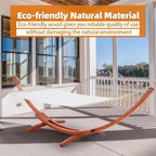2 Person Heavy Duty Hammock with Stand for Outdoor Spaces, 550lbs Capacity, White-Yellow