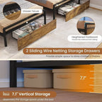 Triple Bunk Bed with Storage Drawers and Charging Station, Twin Over Twin Metal, 3 Beds, Guardrails, Ladder, No Box Spring, Blac