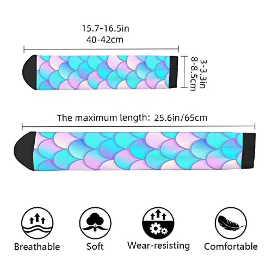AOYEGO Funny Socks Health Curve Novelty Casual Crew Socks Contrast Color Design for Women Men Gift