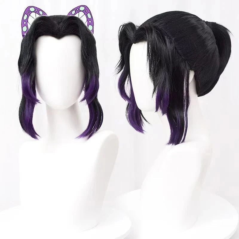Fashion Anime Kochou Shinobu Cosplay Costume Kisatsutai Women Japanese Haori Uniform Wig Halloween Party Comic Con Outfit