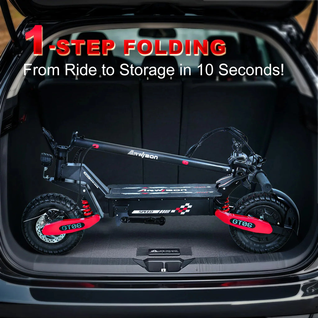 Electric Scooter for Adult, 1200W Motor, Folding E-Scooter Up to 40Mph & 30 Miles Range, 11" Off Road Tire Scooter with Dual Sus