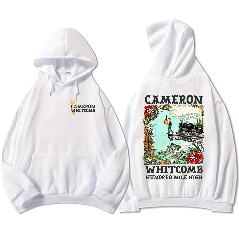 CAMERON WHITCOMB Logo Hoodies Fleece Long Sleeve Hooded Sweatshirt Graphic Merch Unisex Streetwear Loose Casual Men/Women Hoodie