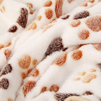 20x20cm Dog Blankets Paw Print Puppy Blanket Comfortable Soft Cat Blanket Plush Pet Blanket for Puppy Kitten