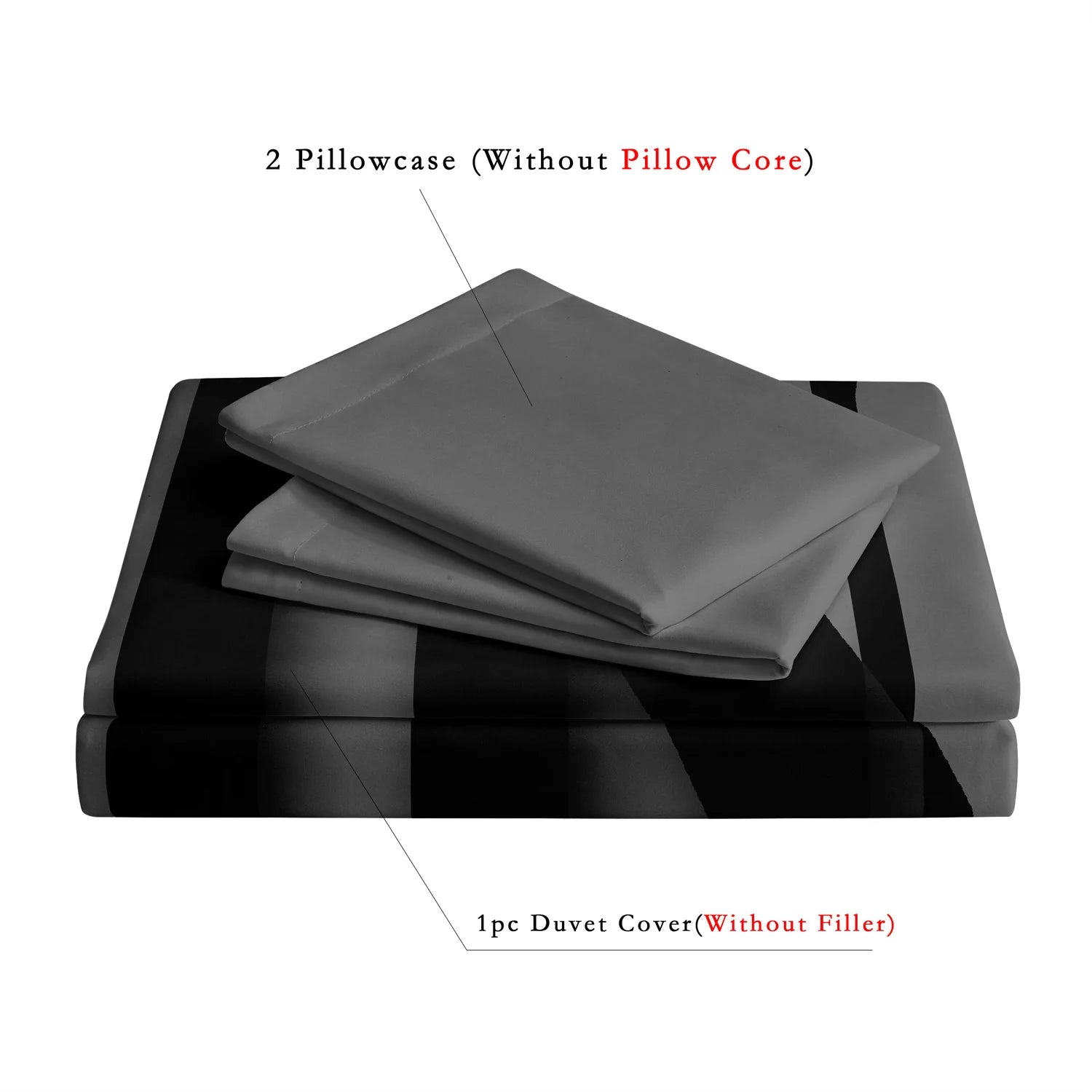 3pcs King &Queen Size Bed Pattern Down Duvet Cover Set Soft and Comfortable Bedroom and Dormitory Decoration Bedding Set