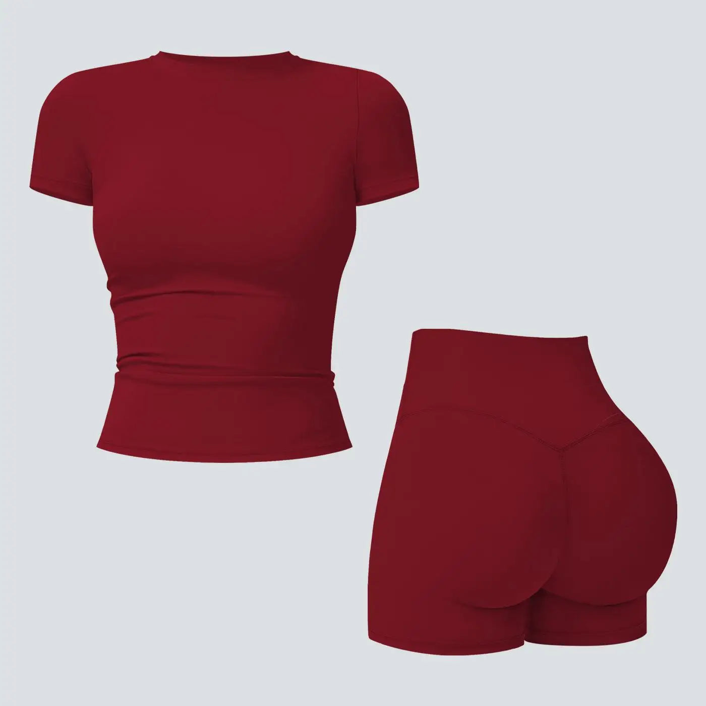 Tenwolf Women's 2 Piece Yoga Set Boat Neck Backless Tank Top High Waist Tummy Control Gym Fitness Activewear Quick-Dry Breathable Workout Clothes Athletic Sportswear