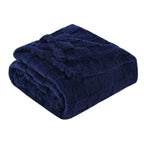 Fleece Throw Blanket 50"×60" for Couch Sofa Bed, Super Soft Cozy Plush Microfiber Flannel Blanket with 3D Checke Design Lightwe