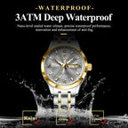 POEDAGAR Luxury Fashion Woman Watch Luminous Waterproof Stainless Steel Ladies Wristwatch Quartz Week Date Elegant Woman's Watches Male Reloj