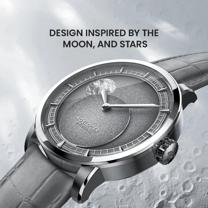 AGELOCER  Major Breakthrough 29.51-Days MoonPhase Original Astronomer Men's Mechanical Watch Birthday Gift for Men