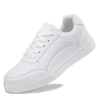 Baasploa Women Casual Sneakers Leather Platform Sneakers Classics Comfort Non-Slip Skateboarding Shoes