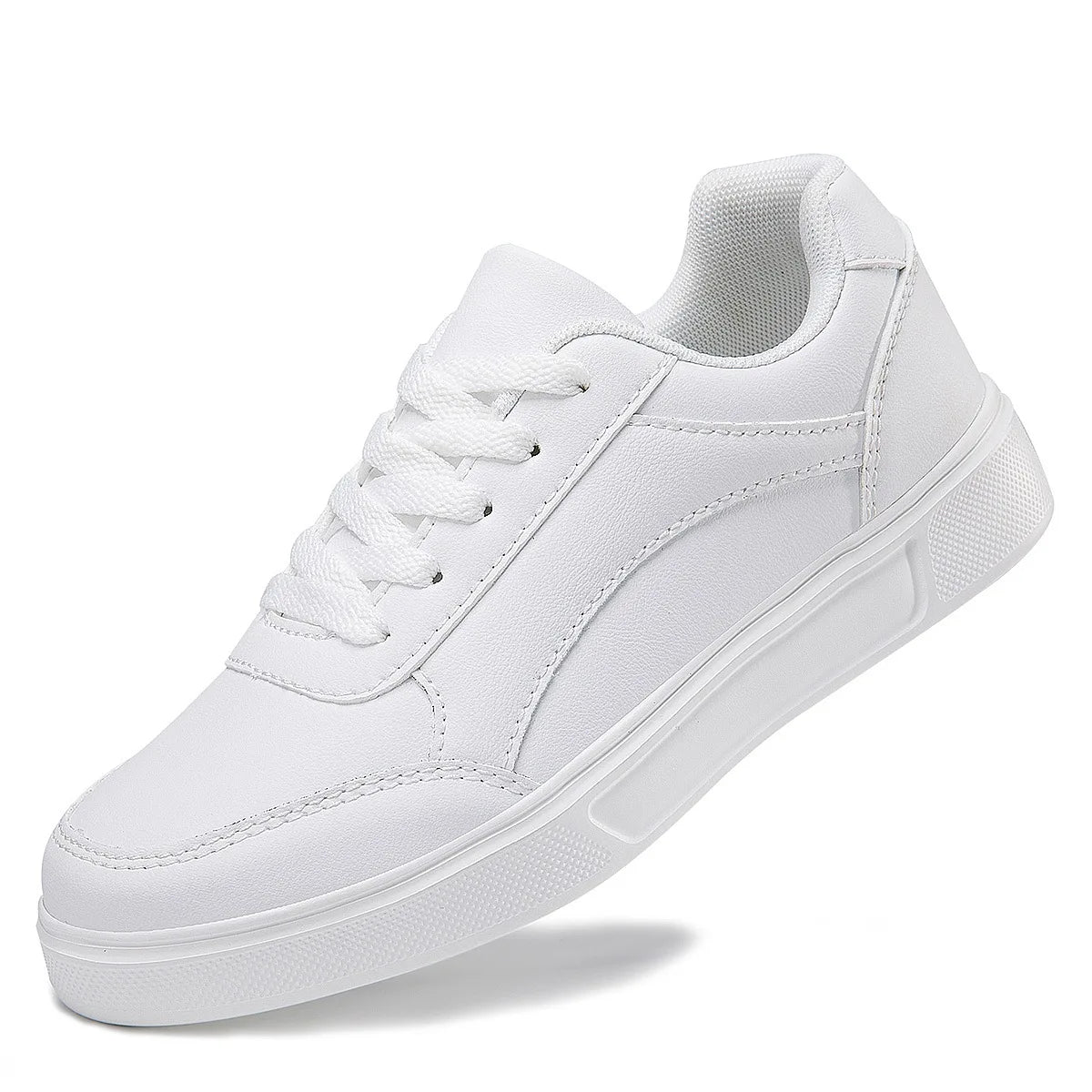 Baasploa Women Casual Sneakers Leather Platform Sneakers Classics Comfort Non-Slip Skateboarding Shoes