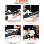 3-in-1 Electric Leaf Vacuum & Blower with Shredder, 72L Bag, High Speed, Adjustable Power for Patios & Driveways