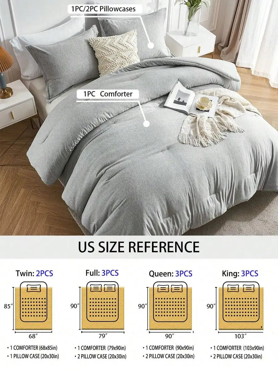 2/3-Piece Soft Luxury Bed Comforter Set Queen, Boho Cationic Dyeing Breathable Fluffy Bed Sets With 1 Comforter And 1 Or 2 Pillo