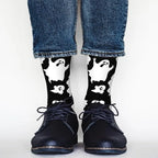 AOYEGO Funny Socks Health Curve Novelty Casual Crew Socks Contrast Color Design for Women Men Gift