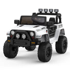 12V 2 Seater Kids Ride On Truck With Parent Remote Control, Electric Car With 2 Speeds, LED Lights, Bluetooth, USB, MP3, Lockable Doors