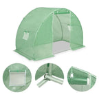 Greenhouse application, PE mesh fabric in green color with galvanized steel frame, 48.4 sq ft coverage, UV-resistant and durabl