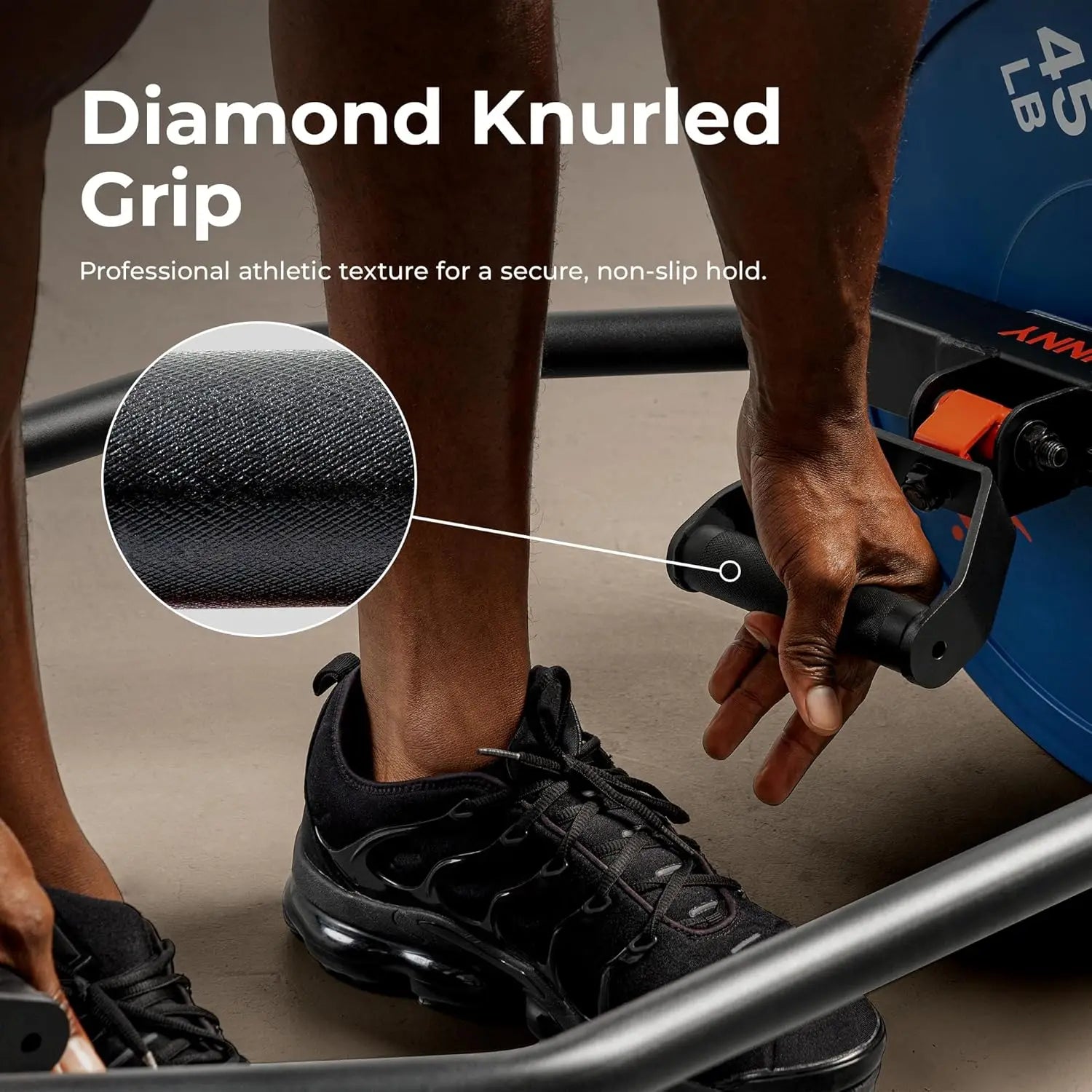 Strength Training in Gym - High - load Capacity 2 - Inch Steel Hex Barbell, Swivel Handles, Safety Clips, Knurled Handles