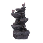 27 Inch 5-Tier Outdoor Water Fountain with Lights Outdoor Garden Waterfall Decor for Patio Garden Backyard Porch Home Art Docor