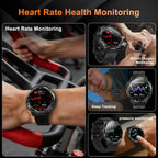 Military-Style Smartwatch for Men with GPS, AMOLED Display, Bluetooth Calling, and 170+ Sports Modes